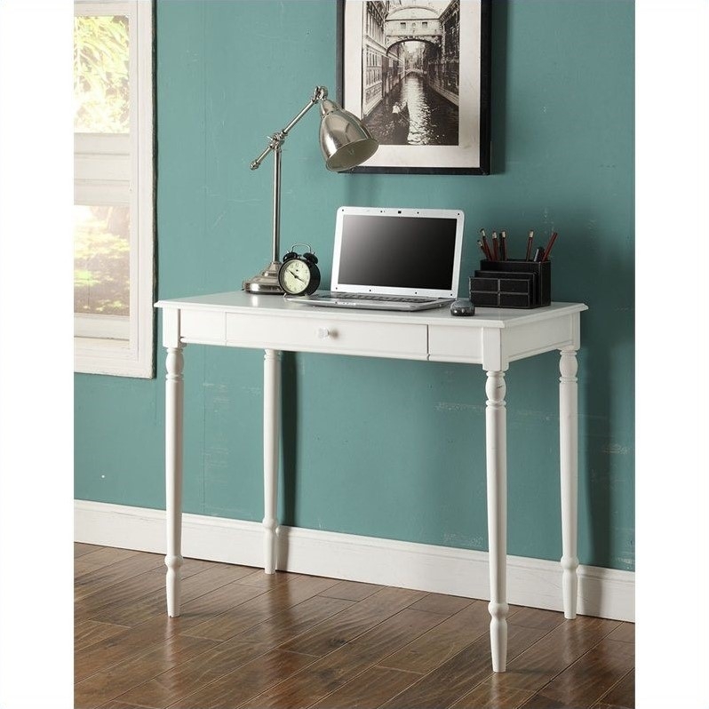 Writing Desk with Traditional Turned Legs and Single Drawer