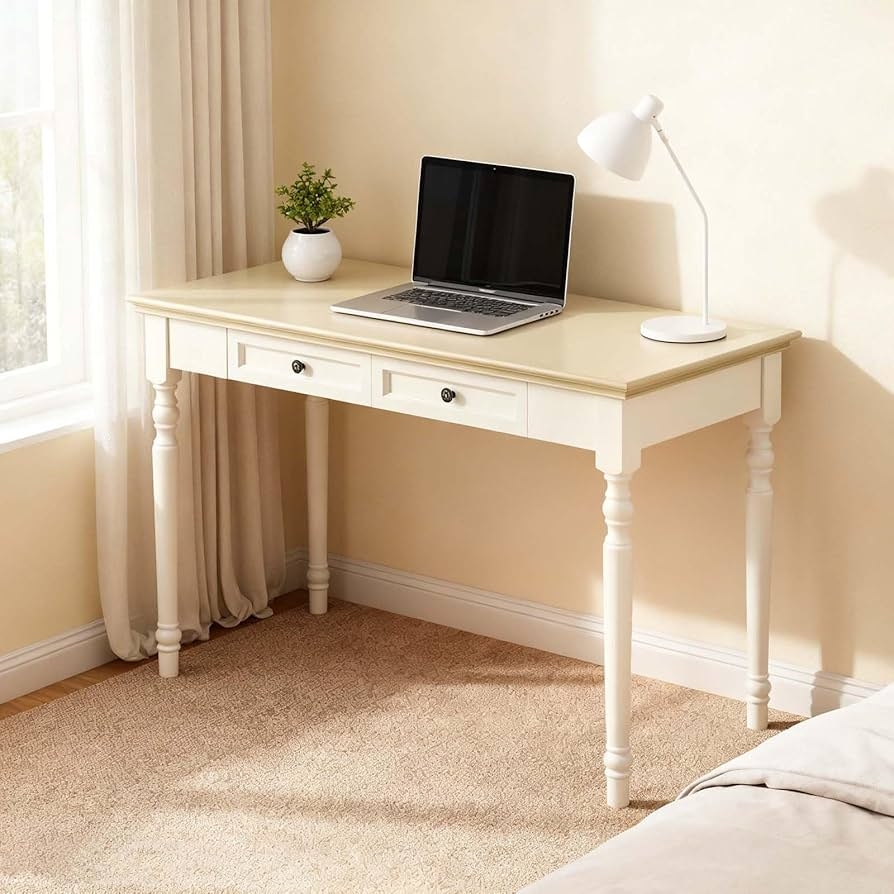 Writing Desk with Turned Legs and French Country Style