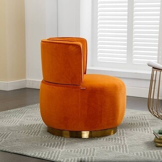Accent Chair with Swivel Drum Base and Vibrant Wrap Backrest