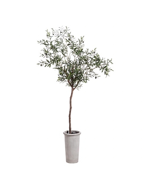 Artificial Tree 7.5ft Tall Fiber Cement Planter Indoor