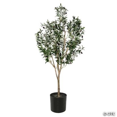 Artificial Tree Silvery Foliage Realistic Fruit Accents