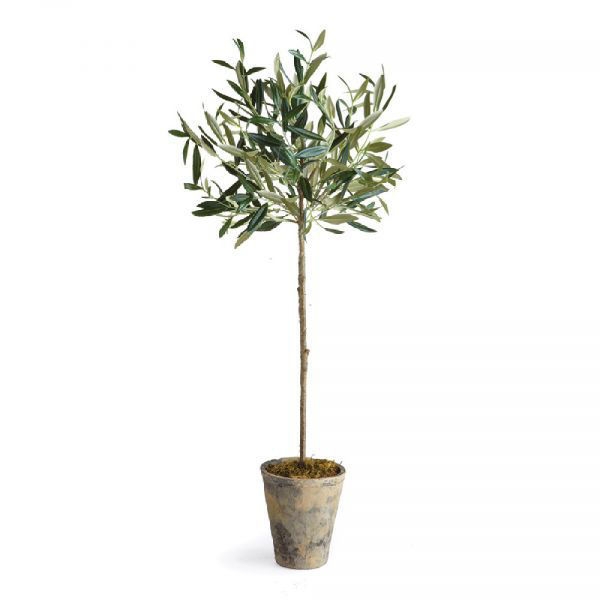 Artificial Tree Topiary Style Aged Stone Look Planter