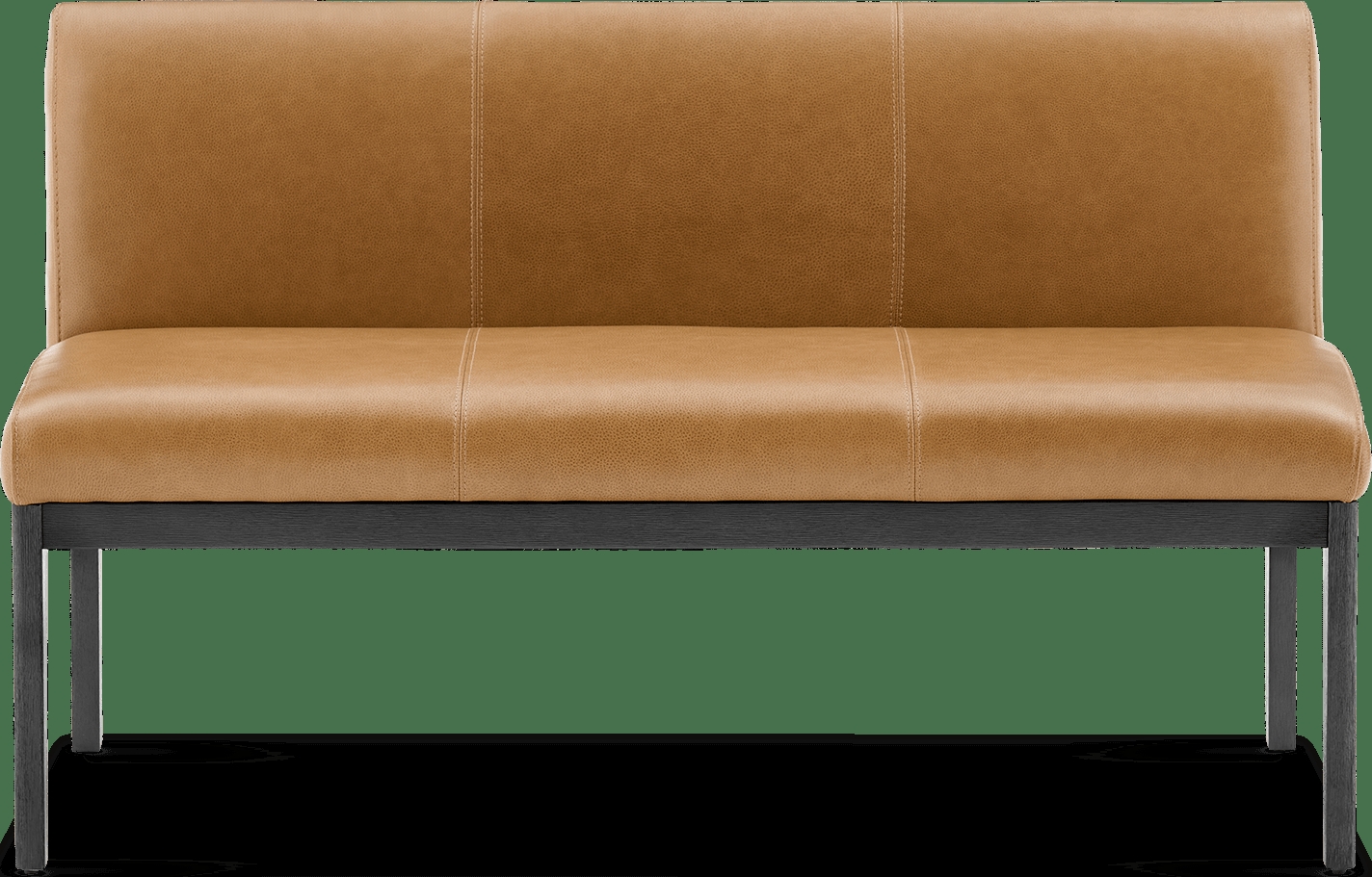 Banquette Bench Caramel Espresso Base Vertical Stitched