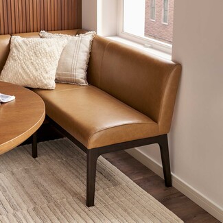 Banquette Bench Caramel Tan Corner Dining Bench Seating