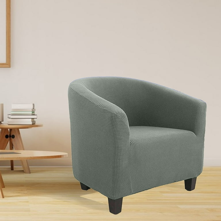 Barrel Chair Slipcover: Waffle Weave Sage Green Update Wrap
