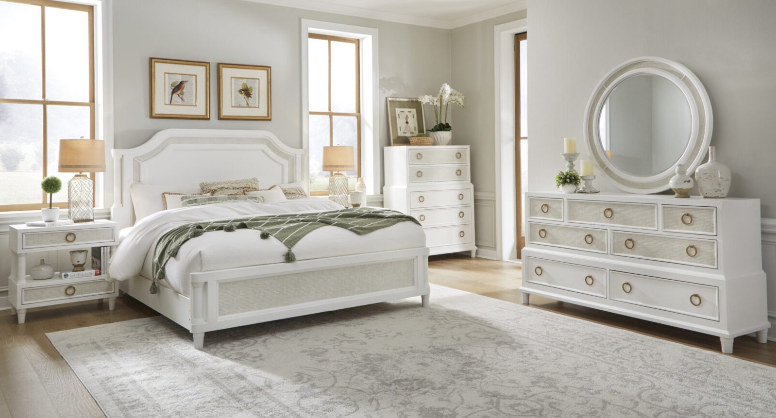 Bedroom Furniture Set featuring Textured Inlay Panels