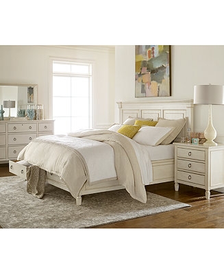 Bedroom Furniture Set includes Footboard Storage and White