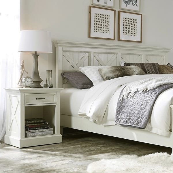 Bedroom Furniture Set showcases X-Frame Coastal King Bed