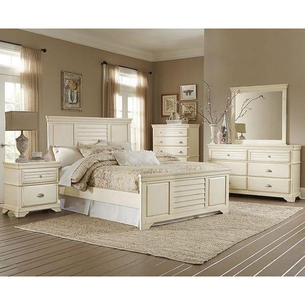 Bedroom Set includes Louvered Panels and Cottage Style 5-Piece