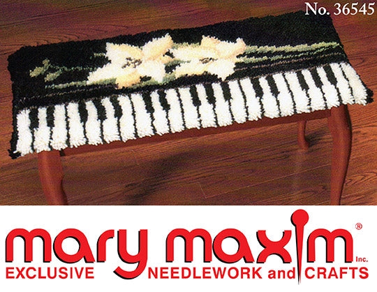 Bench Cover: Floral Lily Motif and Lily Piano Bench Cover