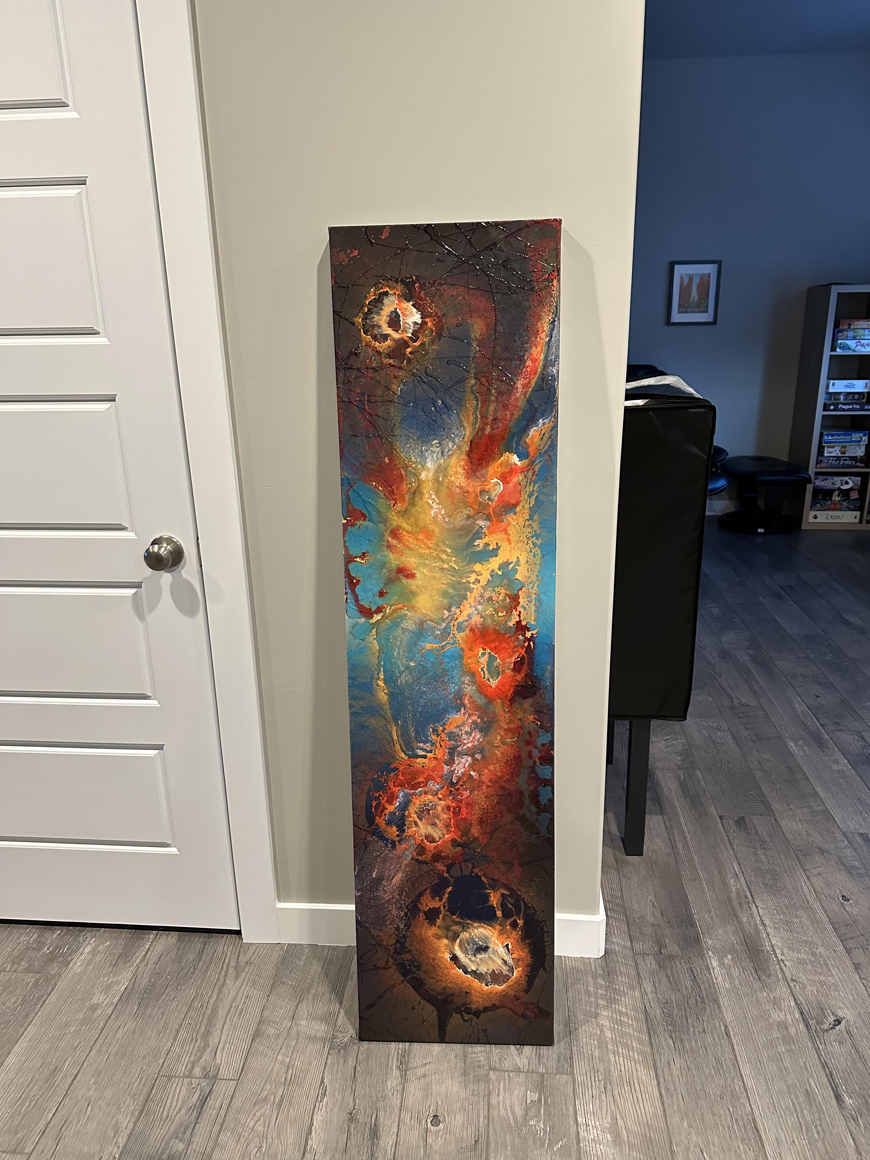 Canvas Art Sixty Inch Height Vibrant Celestial Motif