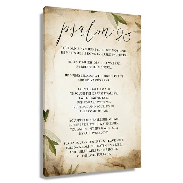 Canvas Wall Art Aged Paper Effect Botanical Watercolor Art