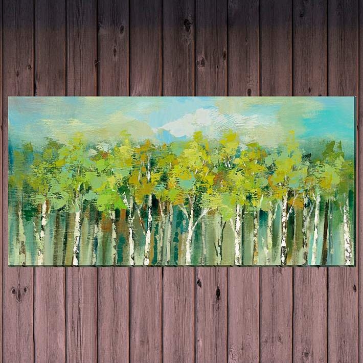 Canvas Wall Art All Weather Finish Birch Tree Outdoor Art