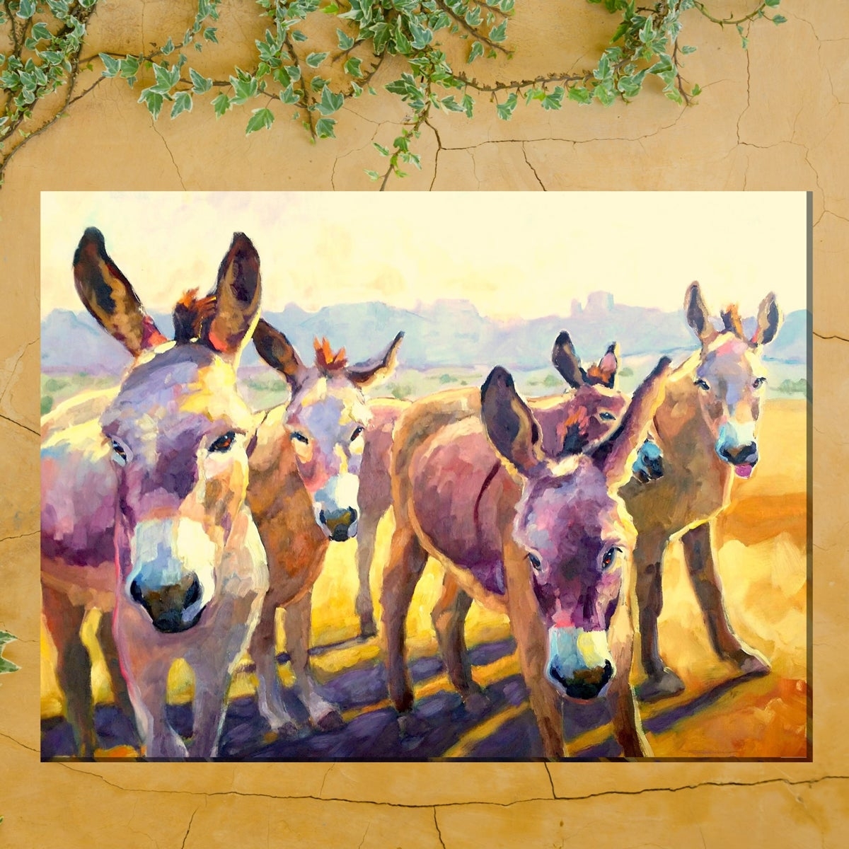 Canvas Wall Art Animal Portrait Terracotta Patio Art