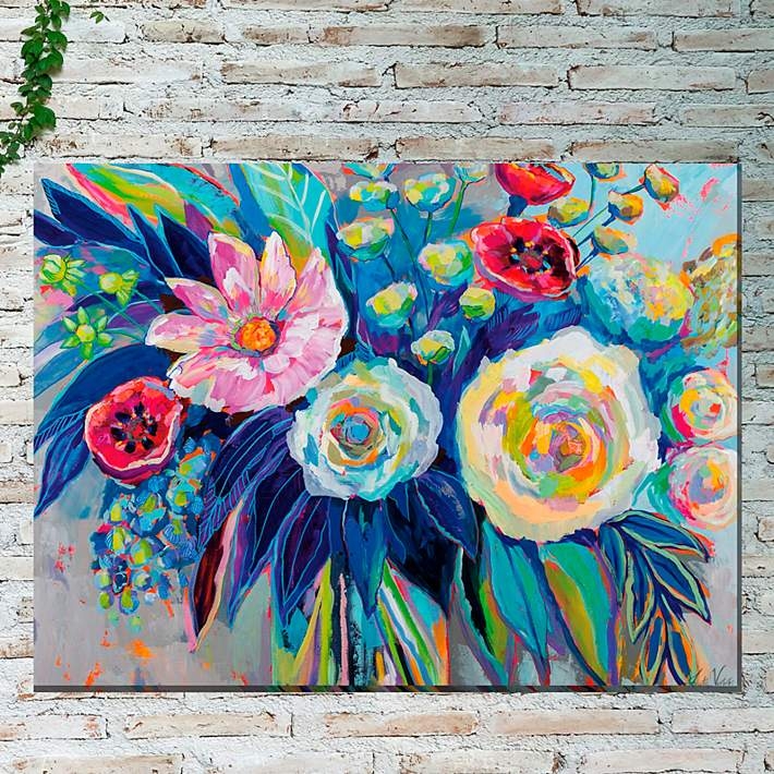 Canvas Wall Art Expressive Strokes Bohemian Patio Wall Decor