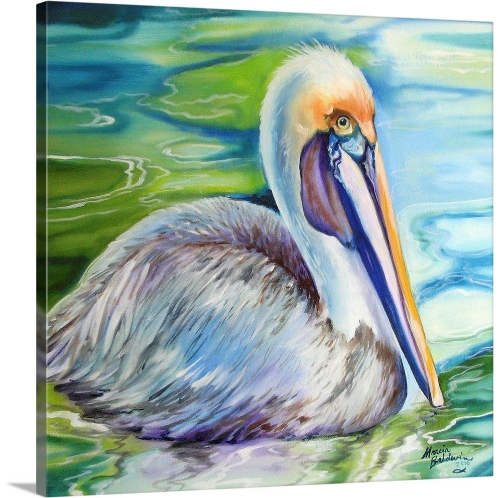 Canvas Wall Art Marcia Baldwin Artwork Rich Pelican Canvas