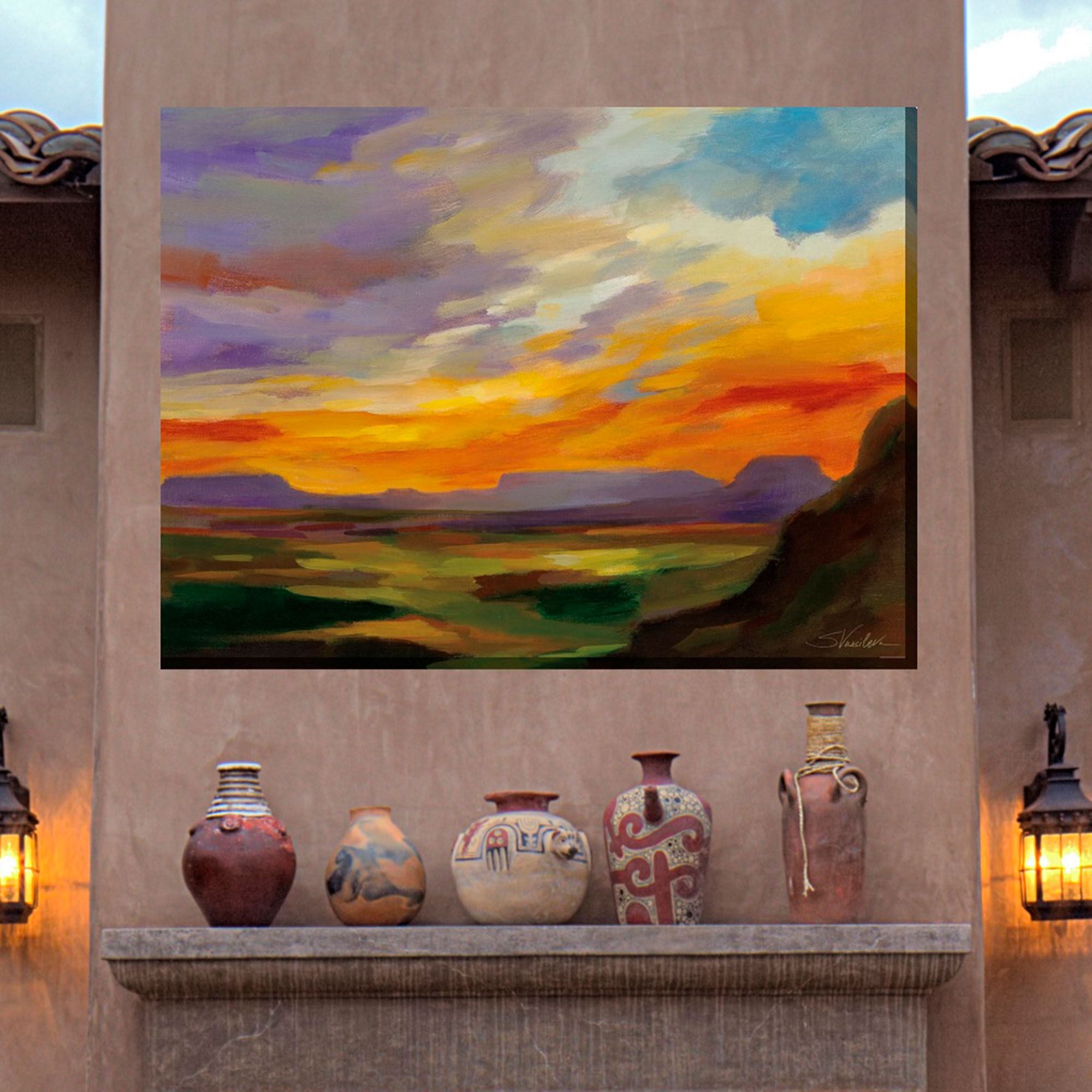 Canvas Wall Art Sunset Palette Southwestern Sunset Wall Art