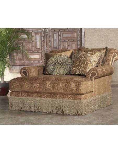 Chaise Lounge Bullion Fringe Base Oversized Animal