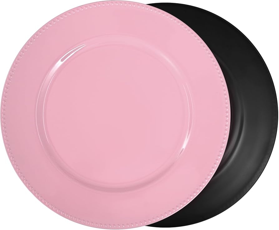 Charger Plate: High Contrast Pairing Soft Beaded Rim