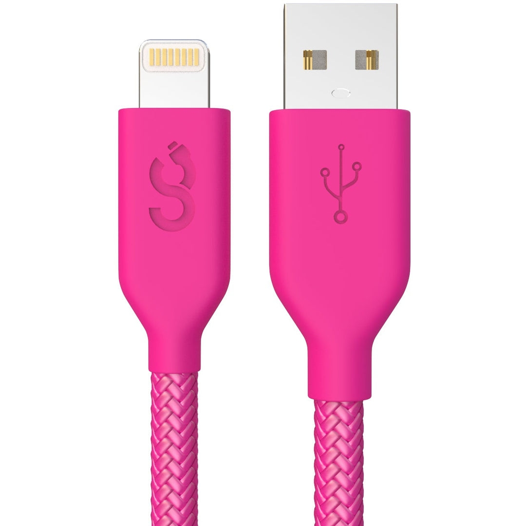 Charging Cable: Braided Nylon Hot Chevron Pattern Cord
