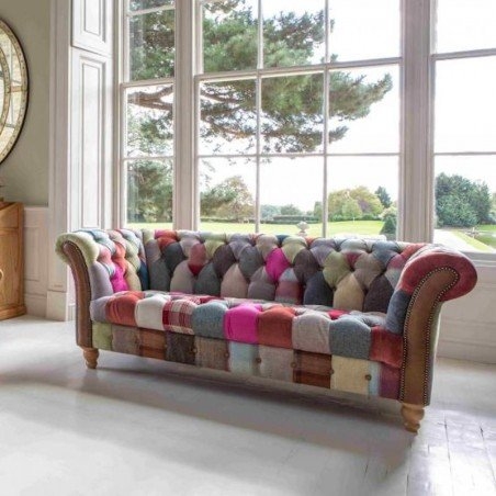 Chesterfield Sofa including Harlequin Patchwork and Pink