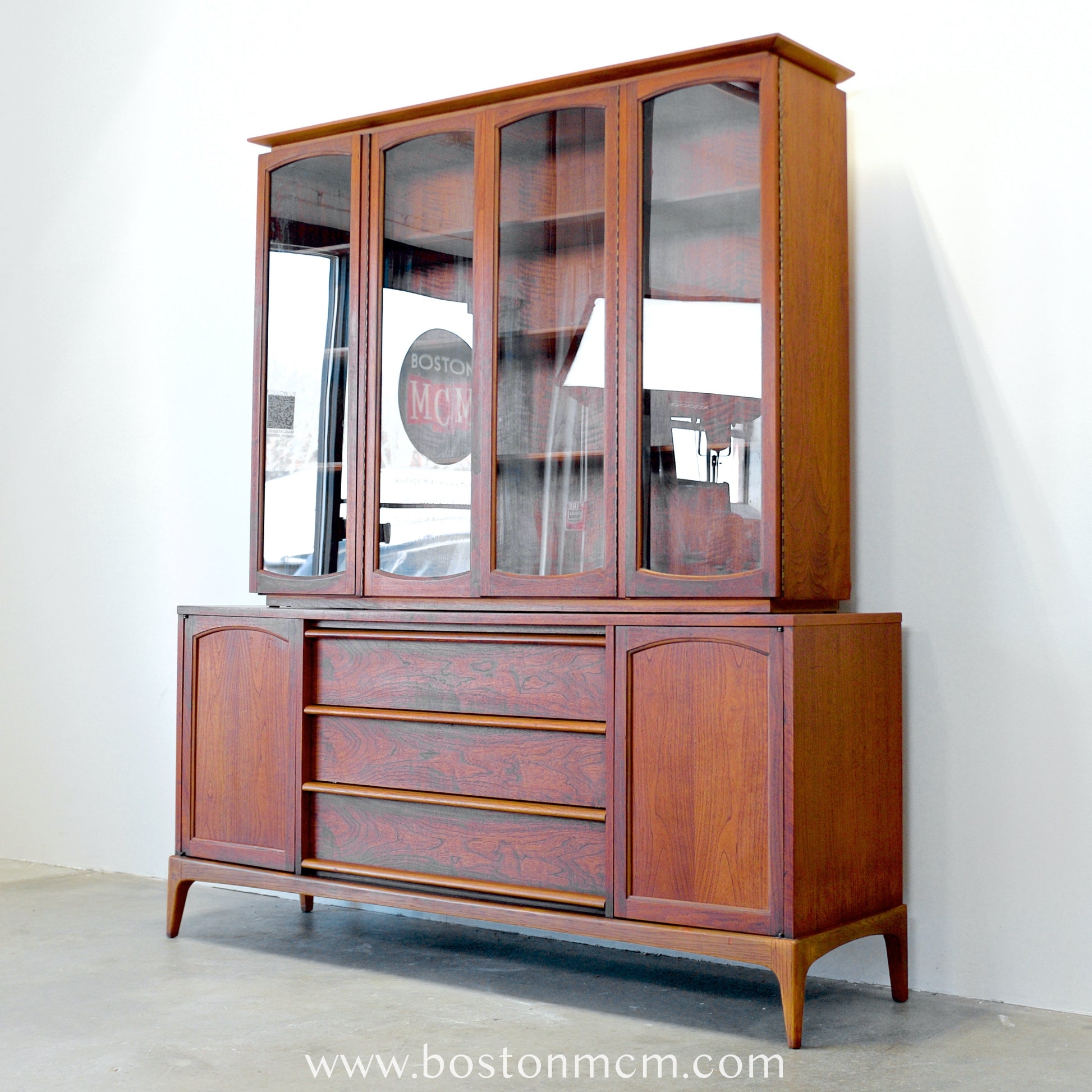 China Cabinet | Arched Frames | Lane Rhythm Walnut Hutch