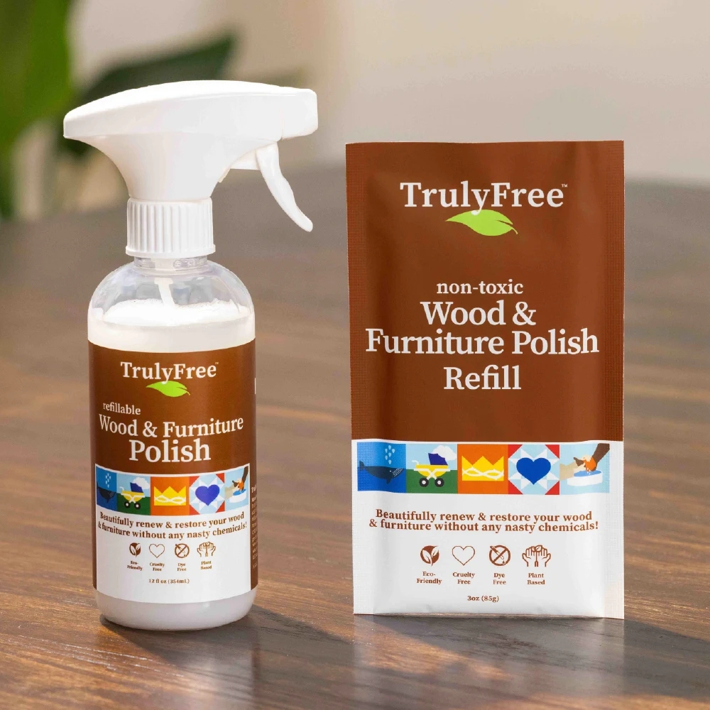 Cleaning Product With Non Toxic Formula Furniture Polish Refill