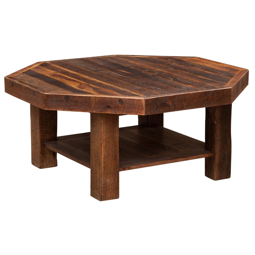 Coffee Table with Exposed Nailheads and Chunky Legs