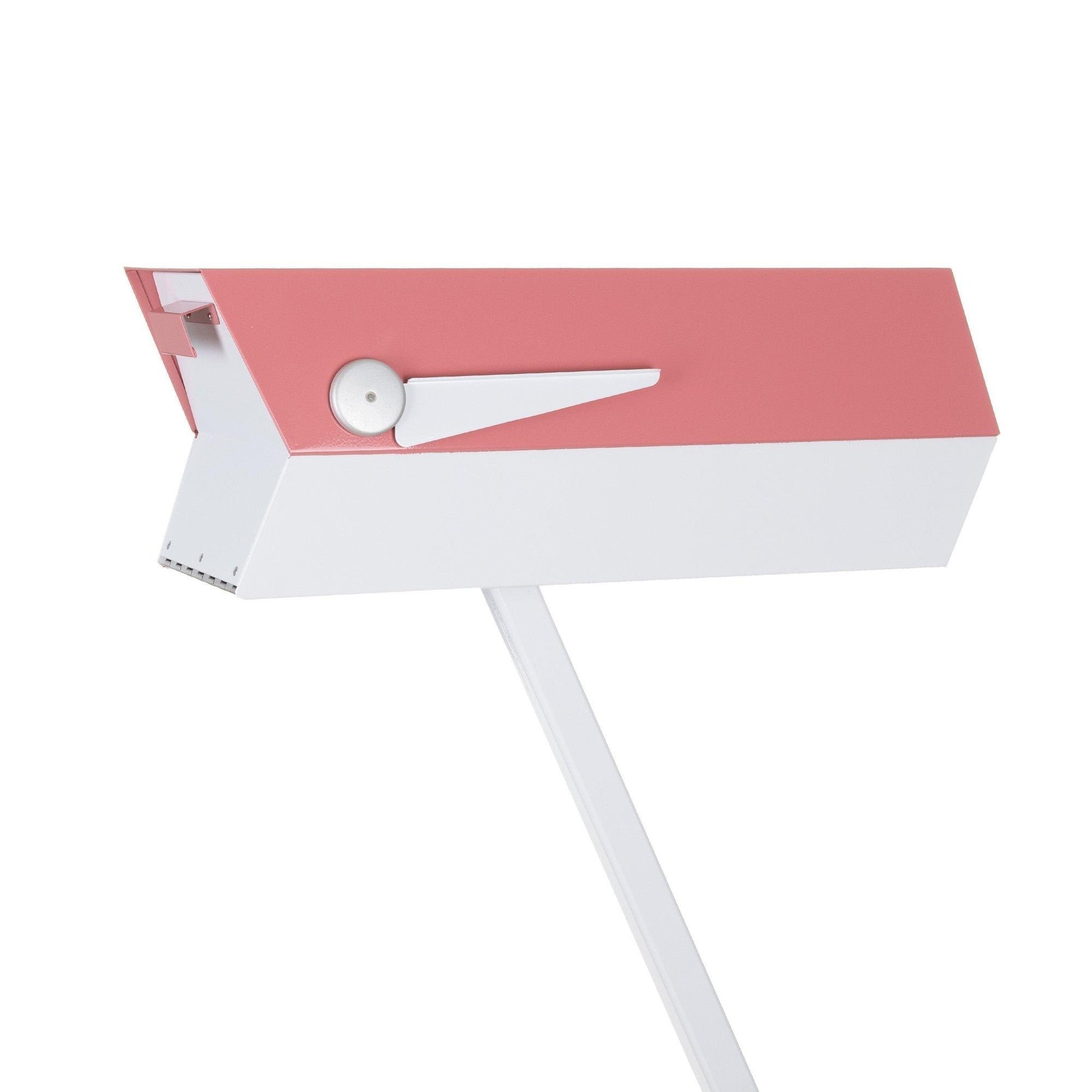 Curbside Mailbox Salmon Pink Two Tone Retro Design
