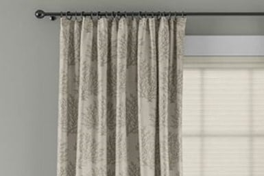Curtains Coral Pattern Ring Hung Pleats Modern Organic Treatments