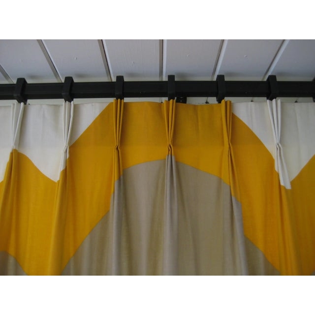 Curtains Pinch Pleat Mustard Yellow Mid-century Pinch Pleat Drapes