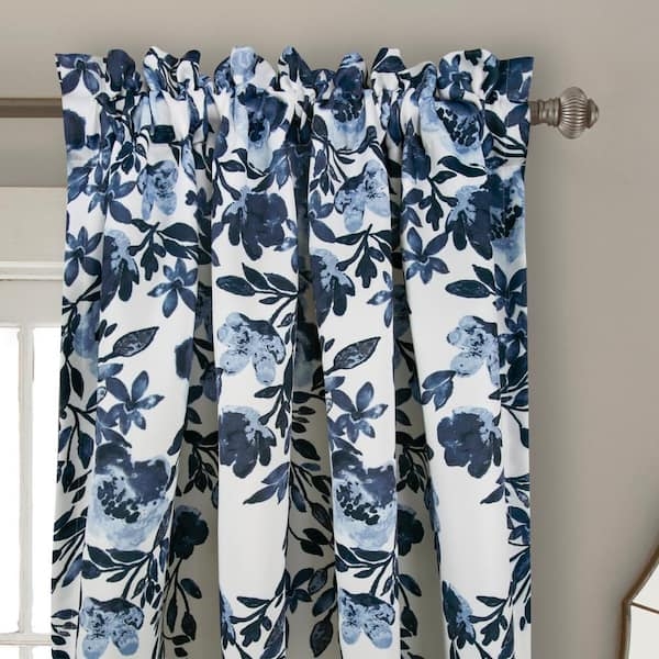 Curtains: Watercolor Floral Blooms, Rod Pocket Window Panels
