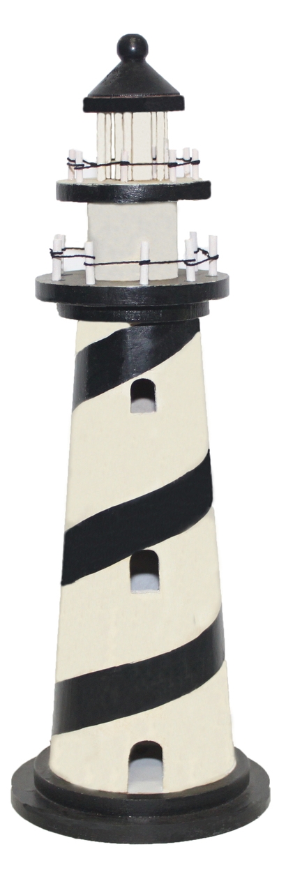 Decorative Lighthouse Double Gallery and Rope Railings Spiral Decor