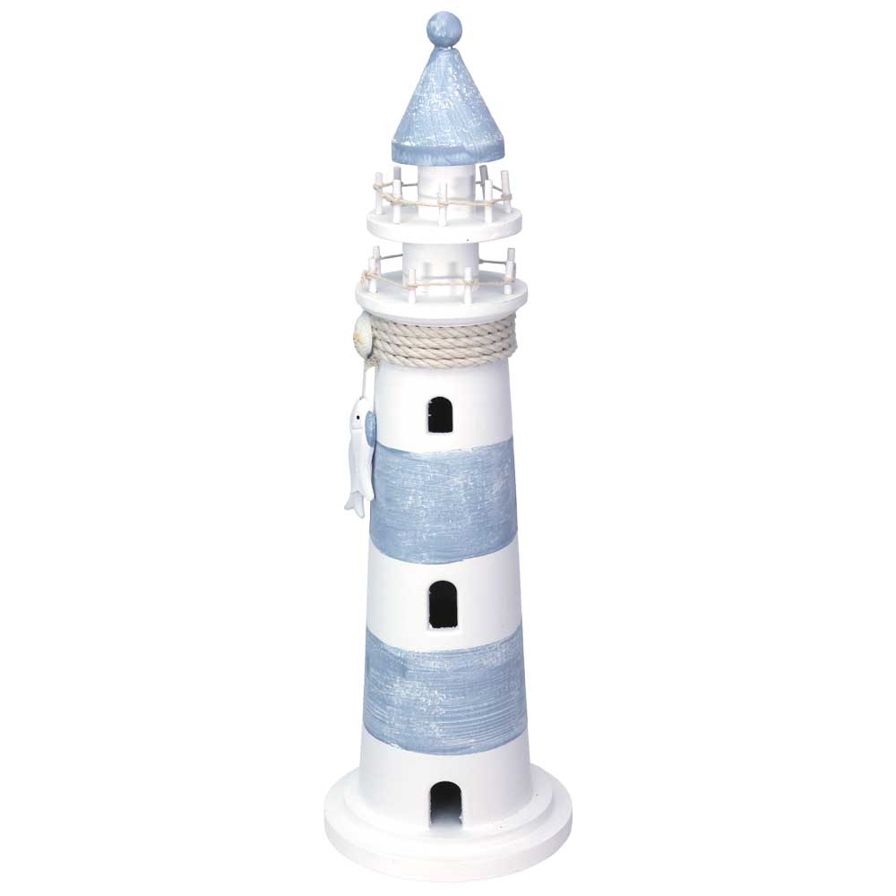 Decorative Lighthouse Hanging Fish Ornament and Rope Wrapped Centerpiece
