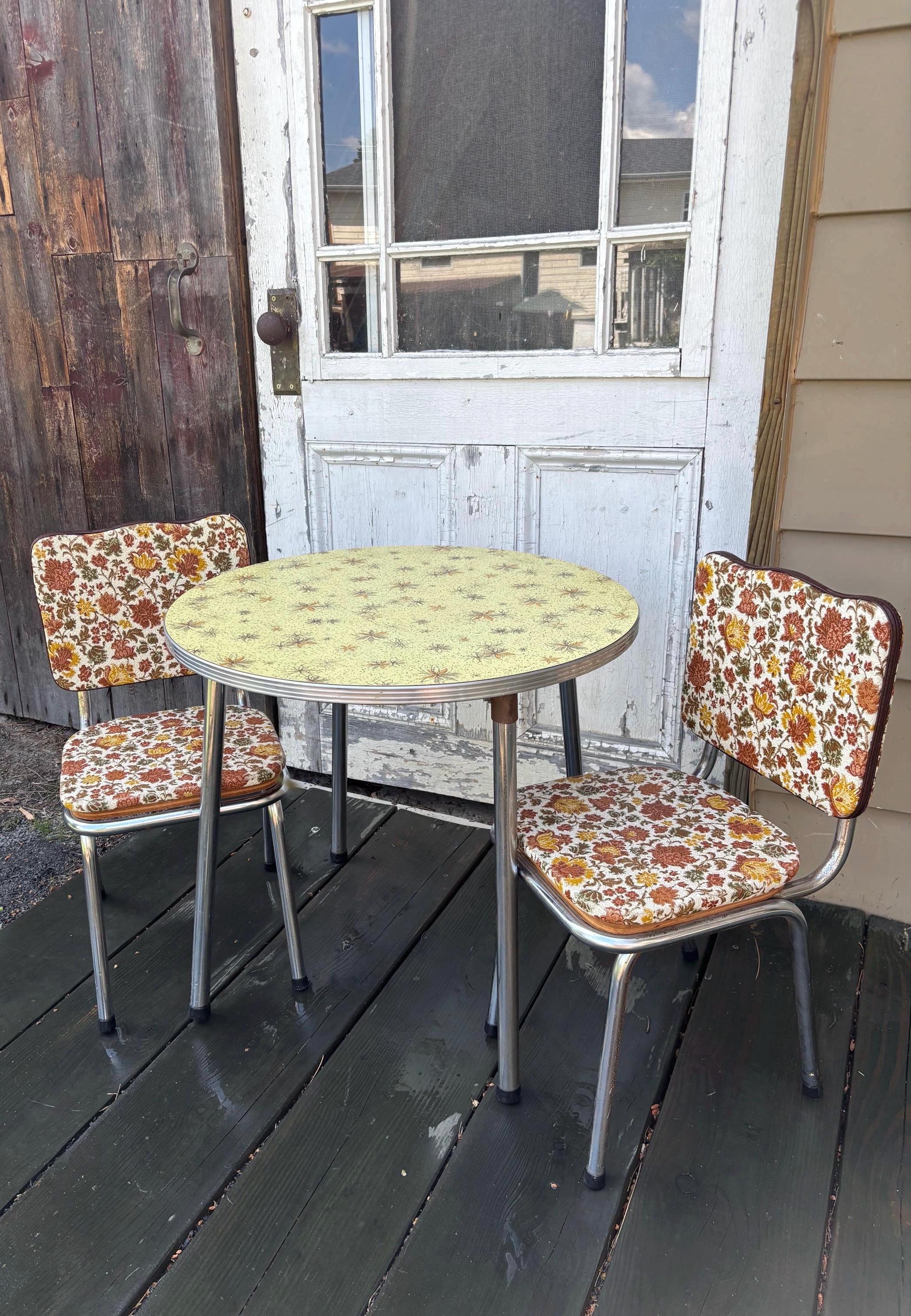 Dinette Set with Yellow Formica and 1960s Childs Dinette Set