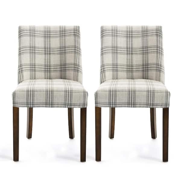 Dining Chair with Armless Design and Tapered Wood Legs