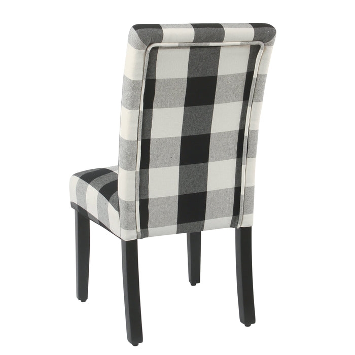 Dining Chair with Buffalo Check and Parsons Tall Back