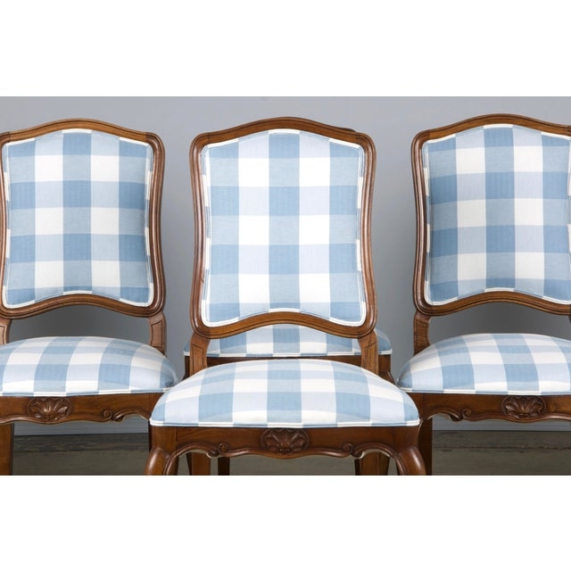 Dining Chair with Shell Motif Carving and Walnut Frames