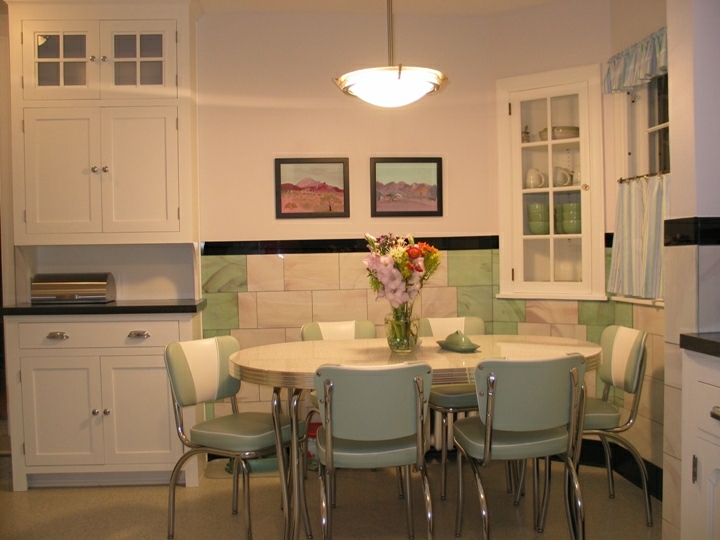 Dining Set with Mint and White and Retro Mint Green Kitchen Set