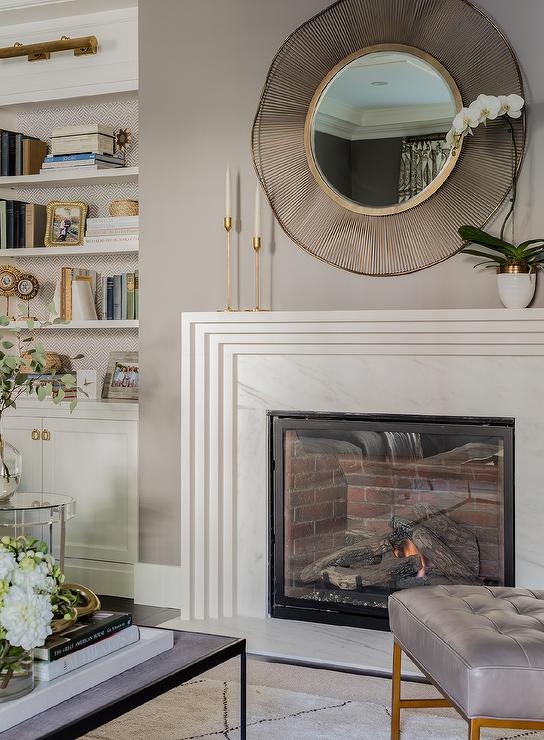Fireplace Mantel: Art Deco Stepped Design Ivory Tone Mantel Decor
