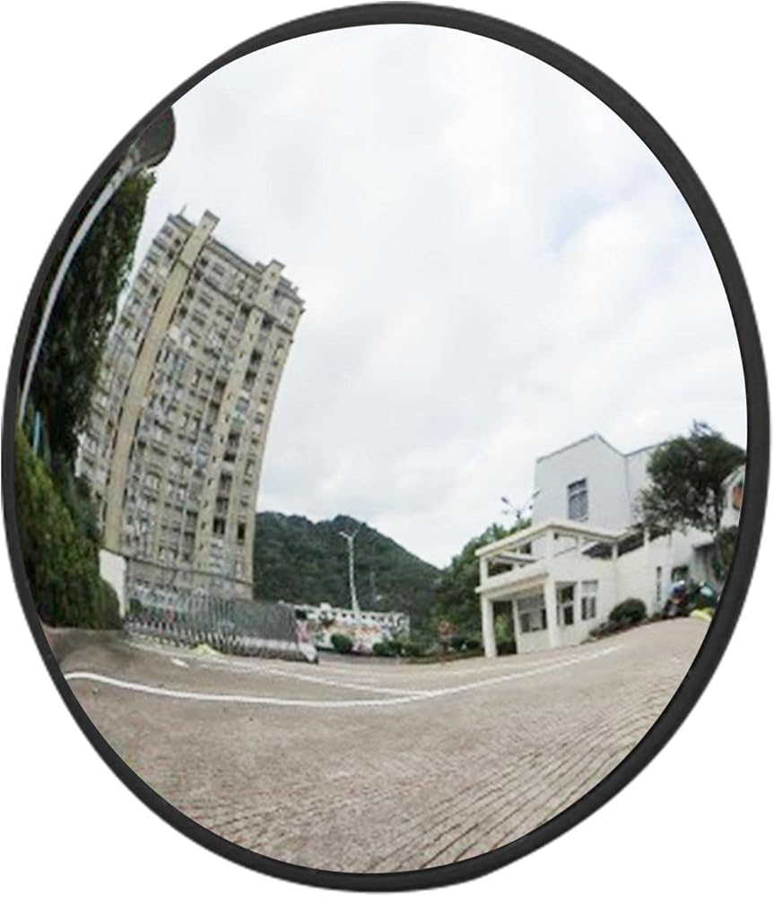 Fish Eye Mirror Fish Eye Distortion Matte Black Decor