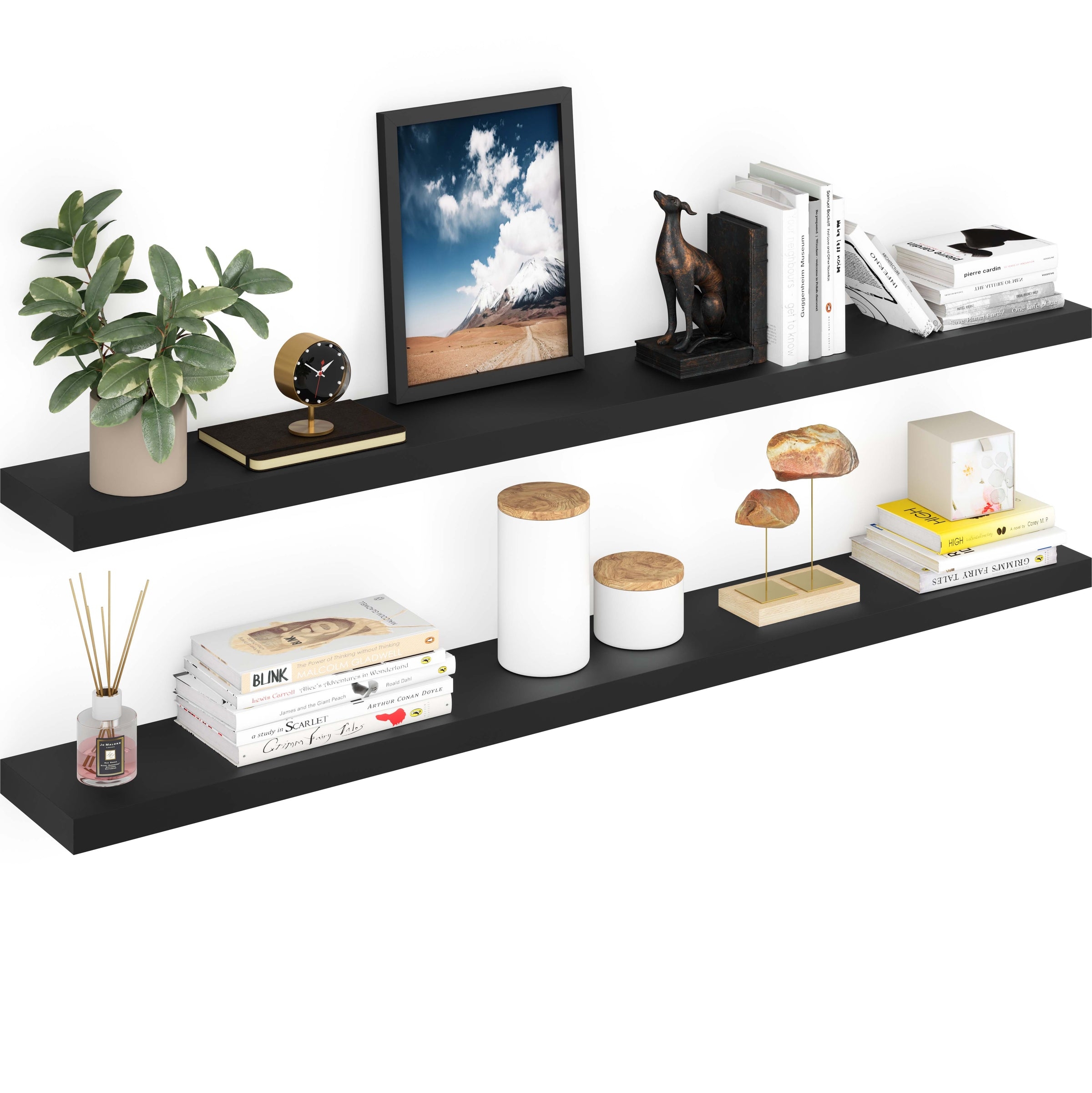Floating Shelf: Matte Black Finish Hidden Mounting Luxury