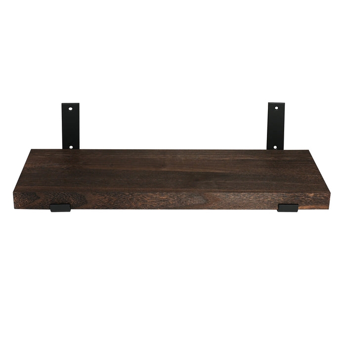 Floating Shelf: Natural Grain Texture Wrap Around Bracket