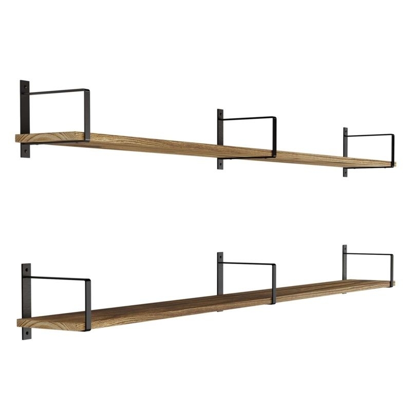 Nocatee 2 Piece Paulownia Floating Shelf 60in