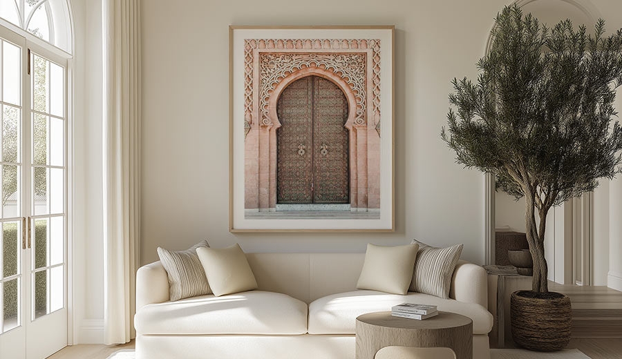Framed Wall Art: Arched Doorway Print Mediterranean Decor