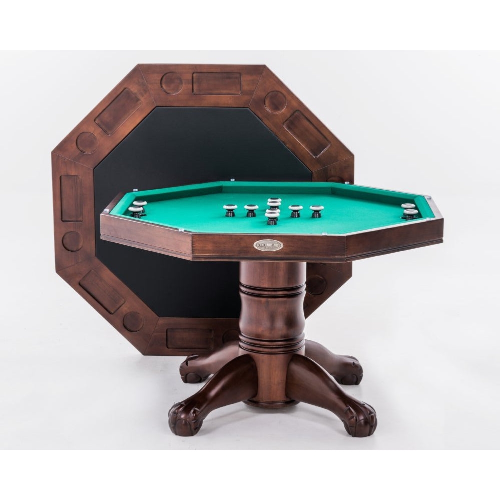 Game Table with 3-in-1 Design and Claw Foot Base