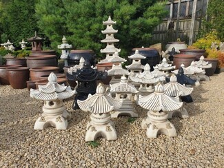 Garden Ornament Tiered Pagoda Carved Base Sculpture