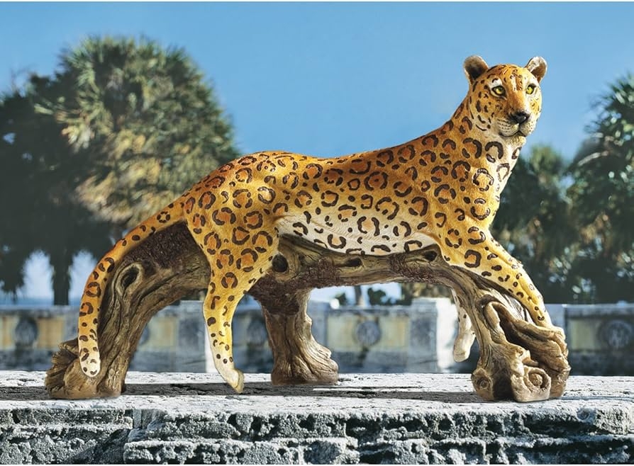 Garden Statue: Leopard Rosette Pattern Faux Branch Garden Statue