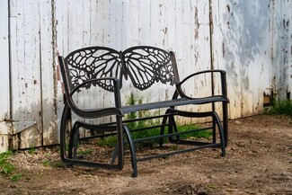 Glider Bench: Dark Bronze Metal with Glider Mechanism
