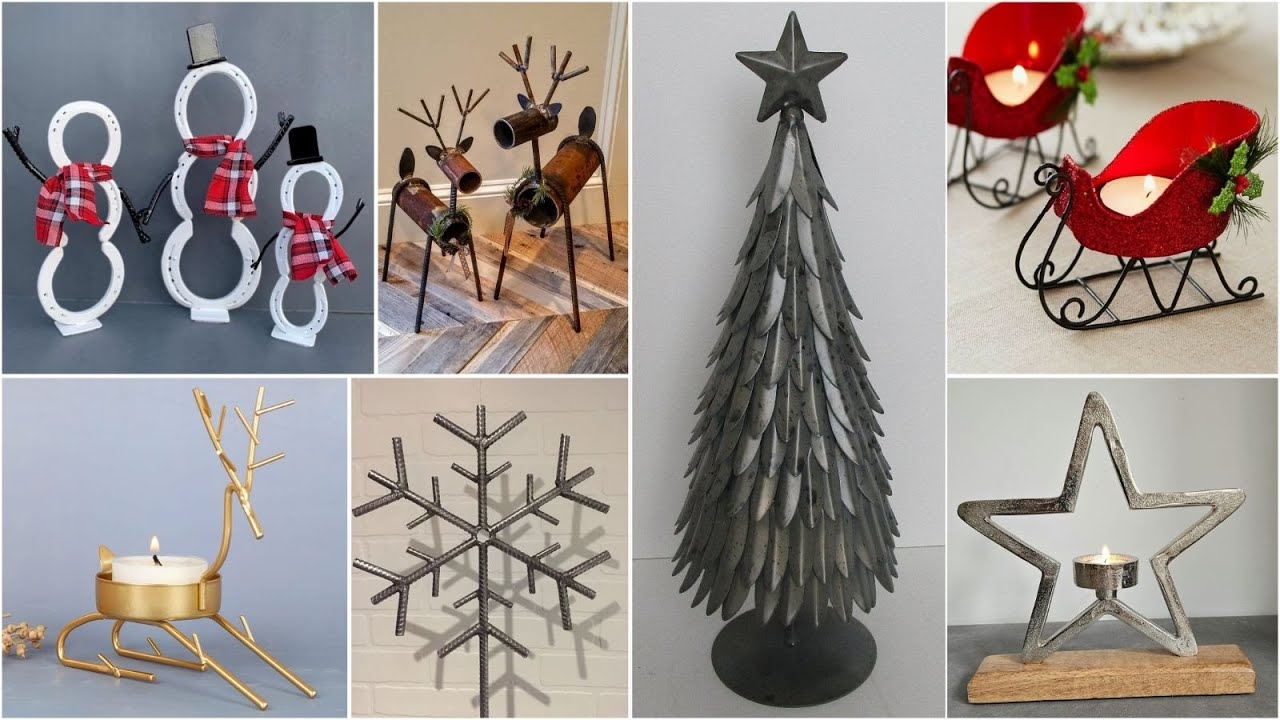 Holiday Decor Scrap Metal Art Reindeer DIY Project Sculpture